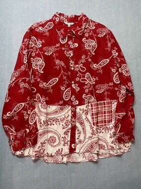 John Mark Collar Button Tunic Size 1X